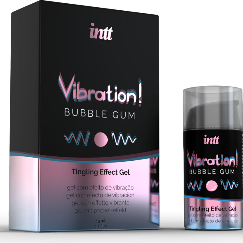 Gel Vibrador Vibration Bubble Gum de INTT: Estimulante Íntimo con Sabor a Chicle para Sensaciones Intensificadas