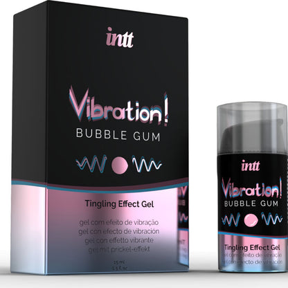 Gel Vibrador Vibration Bubble Gum de INTT: Estimulante Íntimo con Sabor a Chicle para Sensaciones Intensificadas
