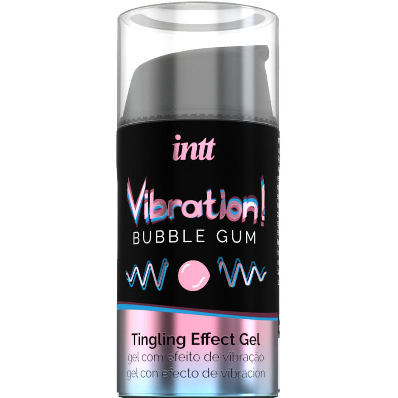 Gel Vibrador Vibration Bubble Gum de INTT: Estimulante Íntimo con Sabor a Chicle para Sensaciones Intensificadas
