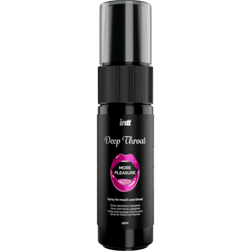 Spray Oral Refrescante Deep Throat de INTT con Menta – Potencia Sensaciones en el Sexo Oral