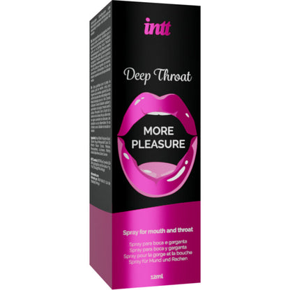 Spray Oral Refrescante Deep Throat de INTT con Menta – Potencia Sensaciones en el Sexo Oral