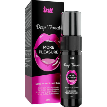 Spray Oral Refrescante Deep Throat de INTT con Menta – Potencia Sensaciones en el Sexo Oral