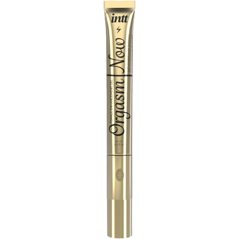 Gel Estimulante Orgasm Now de INTT con Aplicador Vibrador para Clítoris y Vulva - Sensaciones de Calor y Cosquilleo en Envase Elegante de 15 ml