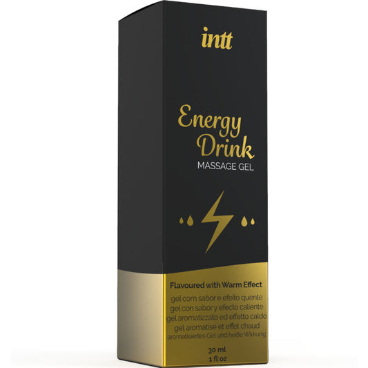 Gel de Masaje Besable con Efecto Calor y Sabor a Bebida Energética - INTT 30 ml