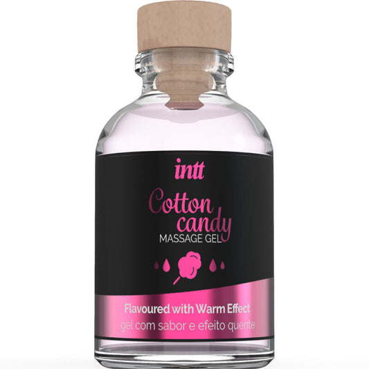 Gel de Masaje INTT con Aroma y Sabor a Algodón de Azúcar – Efecto Calor para Sensaciones Únicas en Zonas Íntimas, Ideal para Sexo Oral y Masajes Besables, 30 ml