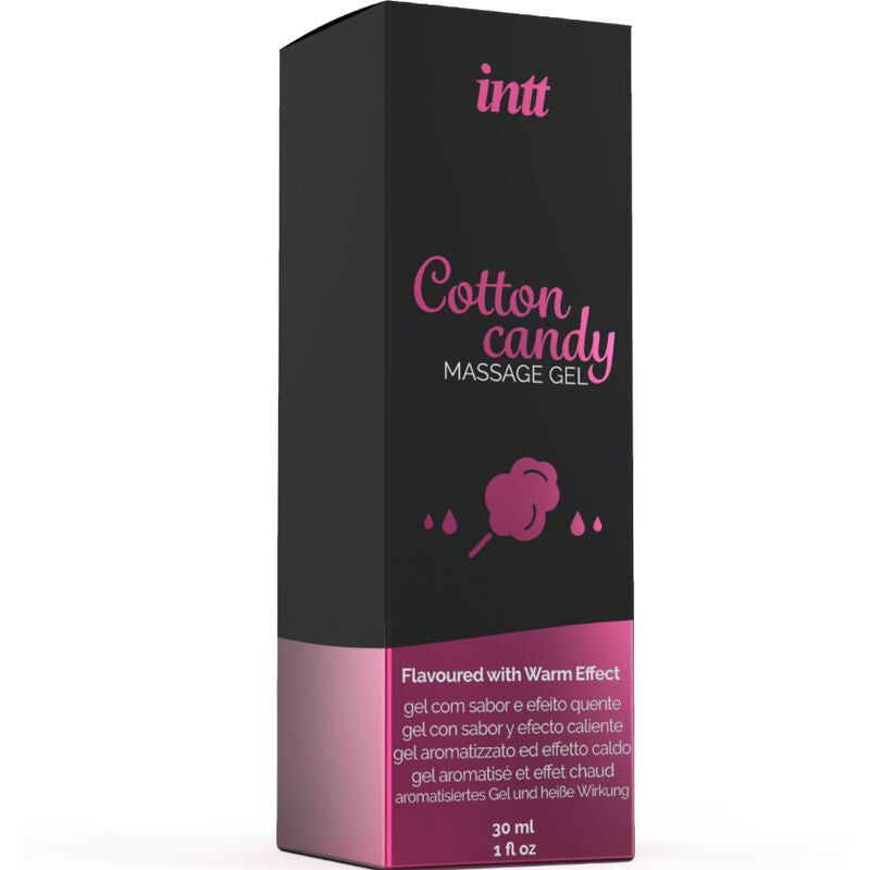 Gel de Masaje INTT con Aroma y Sabor a Algodón de Azúcar – Efecto Calor para Sensaciones Únicas en Zonas Íntimas, Ideal para Sexo Oral y Masajes Besables, 30 ml