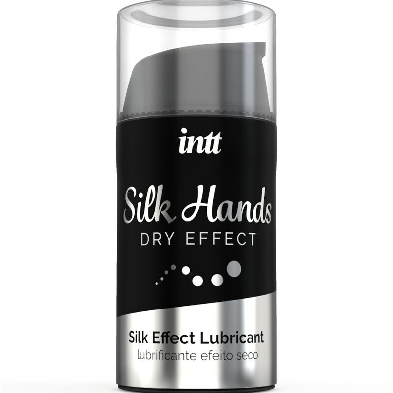 Gel Lubricante de Silicona Silk Hands INTT - Deslizante, Suave y Apto para Agua, 15 ml