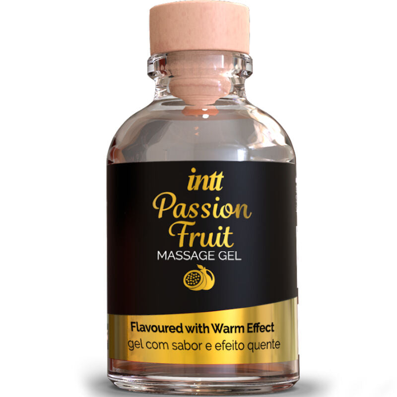 Gel de Masaje Pasión Fruta INTT: Intensifica tus Juegos Íntimos con Aroma y Sabor a Maracuyá