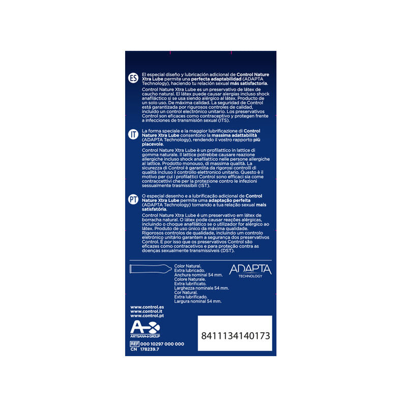 Condones de Látex Transparente Extra Lubricados - Caja de 12 Unidades, 54 mm, Dermatológicamente Testados para una Mejor Experiencia