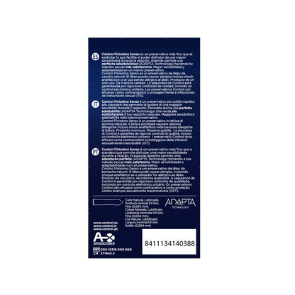 Preservativos Control Adapta Senso - Sensibilidad y Comodidad (12 Unidades)