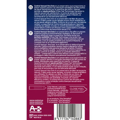 Preservativos Control Xtra Dots - Pack de 12 Unidades