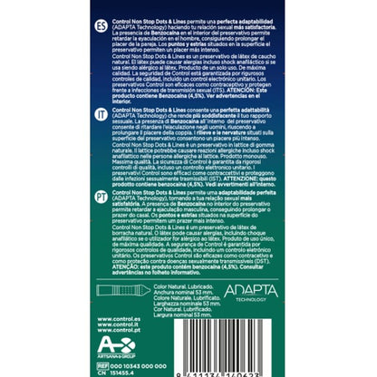Preservativos Control Nonstop con Puntos y Estrías - Caja de 12 Unidades