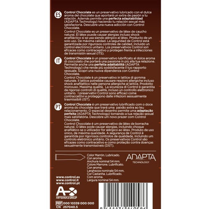 Deléitate con condones de chocolate: lubricación suave, ajuste anatómico y testeados dermatológicamente (Caja de 12 unidades)