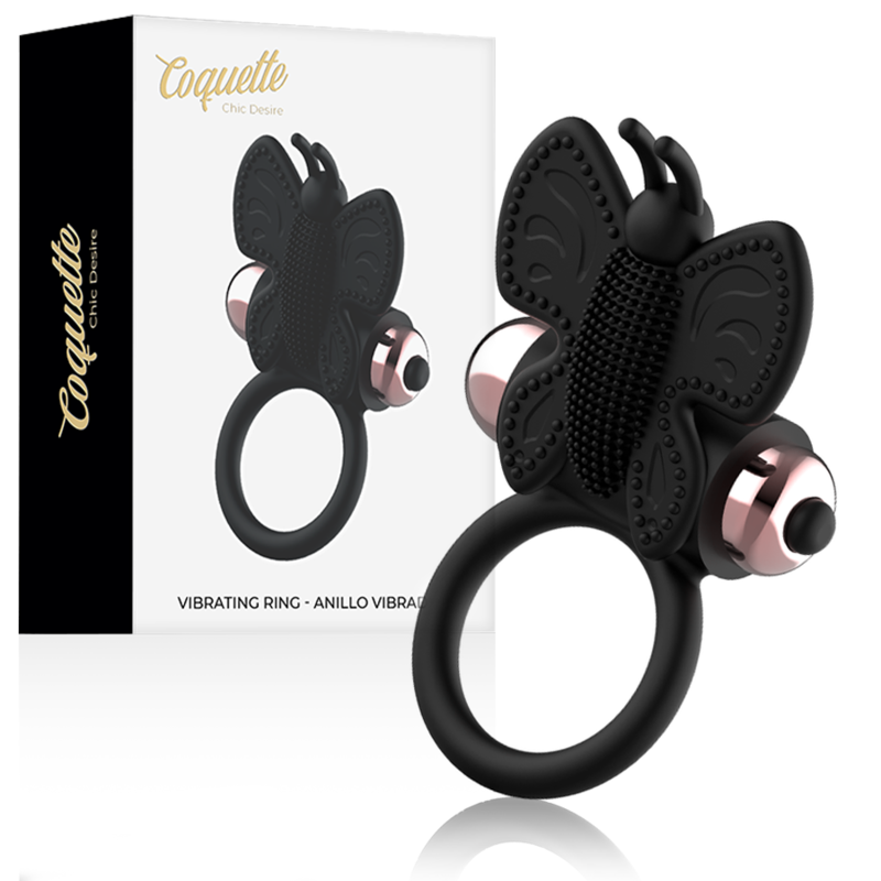 Anillo Vibrador Coquette Chic Desire: Potente Placer para Parejas, Elegancia en Juguetería Sexual
