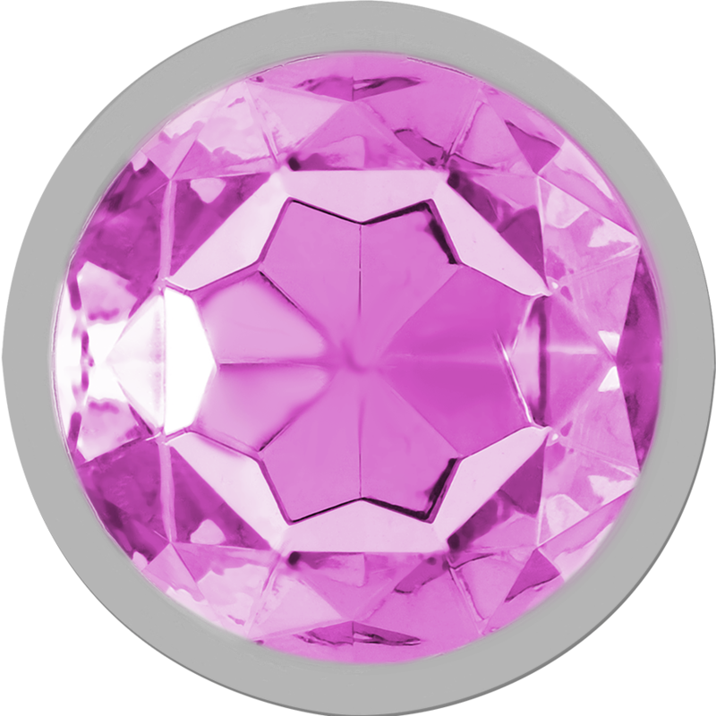 Plug Anal de Metal con Cristal Rosa - Talla L - INTENSE