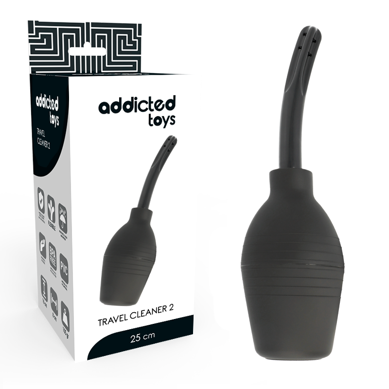Juguete Intimo ADDICTED TOYS - Pera de Limpieza Anal Negra