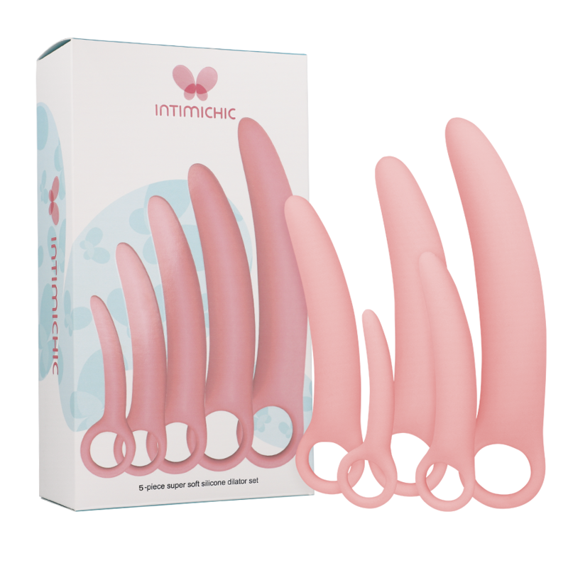 Juego de Dilatadores Vaginales de Silicona Médica Intimichic - 5 Piezas para Ejercicio y Confort Íntimo