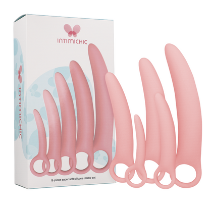 Juego de Dilatadores Vaginales de Silicona Médica Intimichic - 5 Piezas para Ejercicio y Confort Íntimo