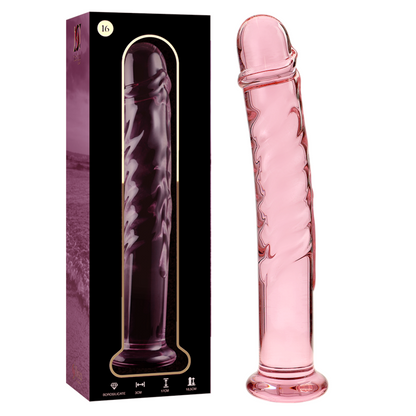 NEBULA SERIES BY IBIZA - MODELO 16 DILDO CRISTAL BOROSILICATO TRANSPARENTE 18.5 CM -O- 3 CM