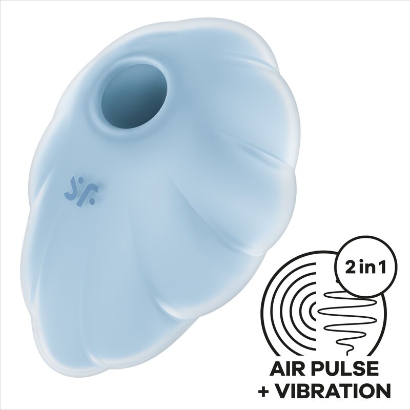 Vibrador Air Pulse Satisfyer Cloud Dancer Verde para Placer y Estimulación