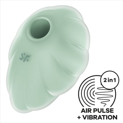 Vibrador Air Pulse Satisfyer Cloud Dancer Verde para Placer y Estimulación