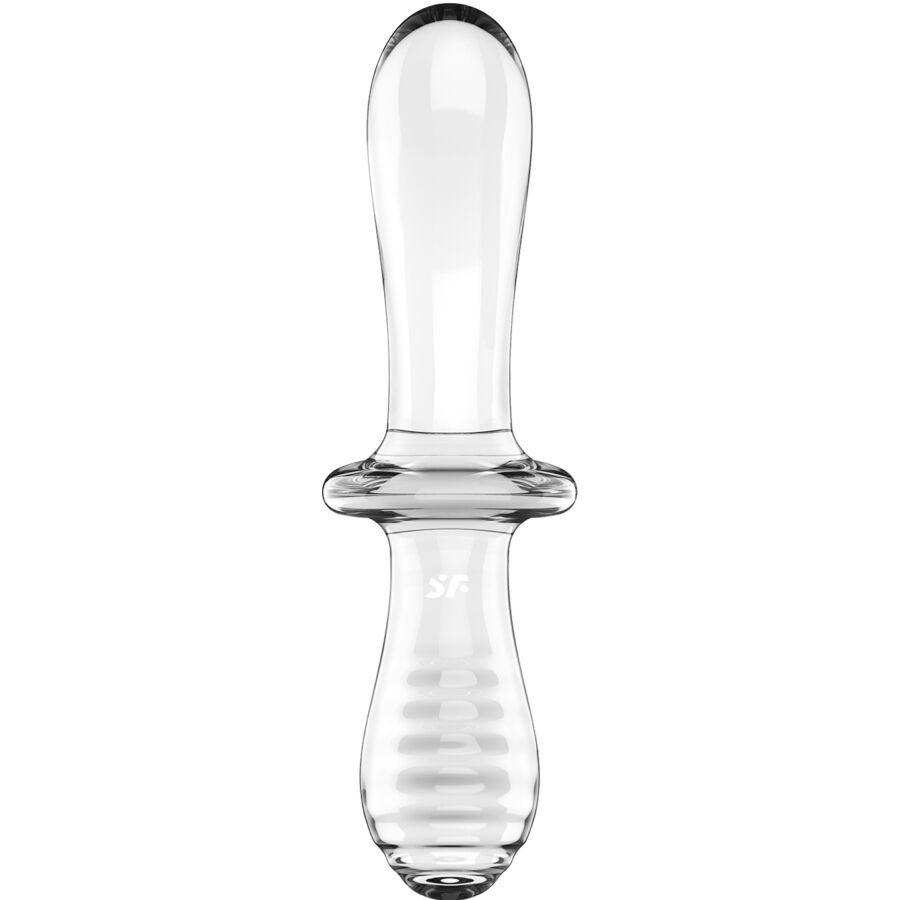 Dildo Transparente Satisfyer Double Crystal - Placer y Elegancia