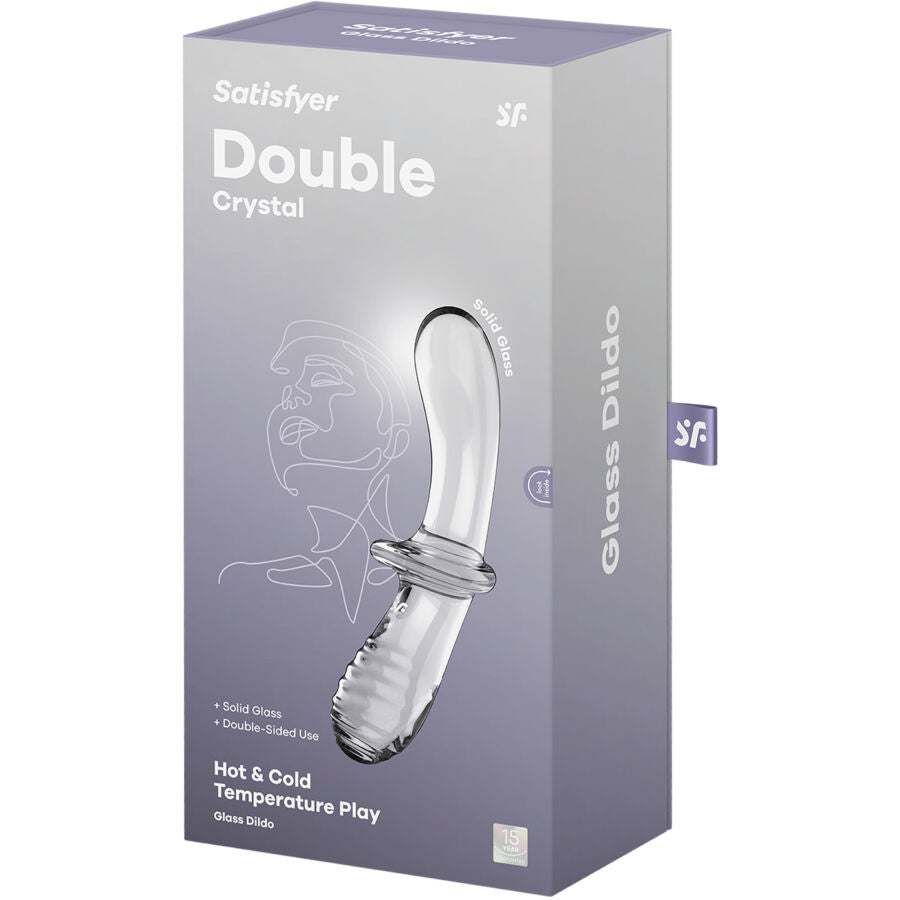 Dildo Transparente Satisfyer Double Crystal - Placer y Elegancia