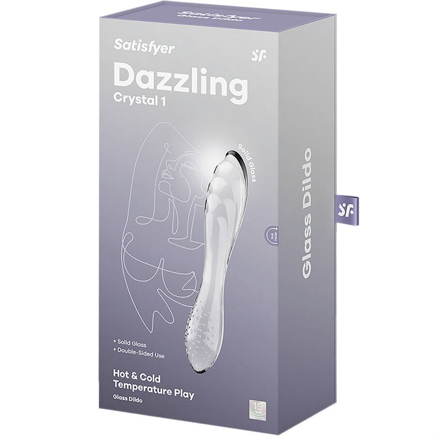 Dildo Satisfyer Dazzling Crystal Transparente o Negro para punto G