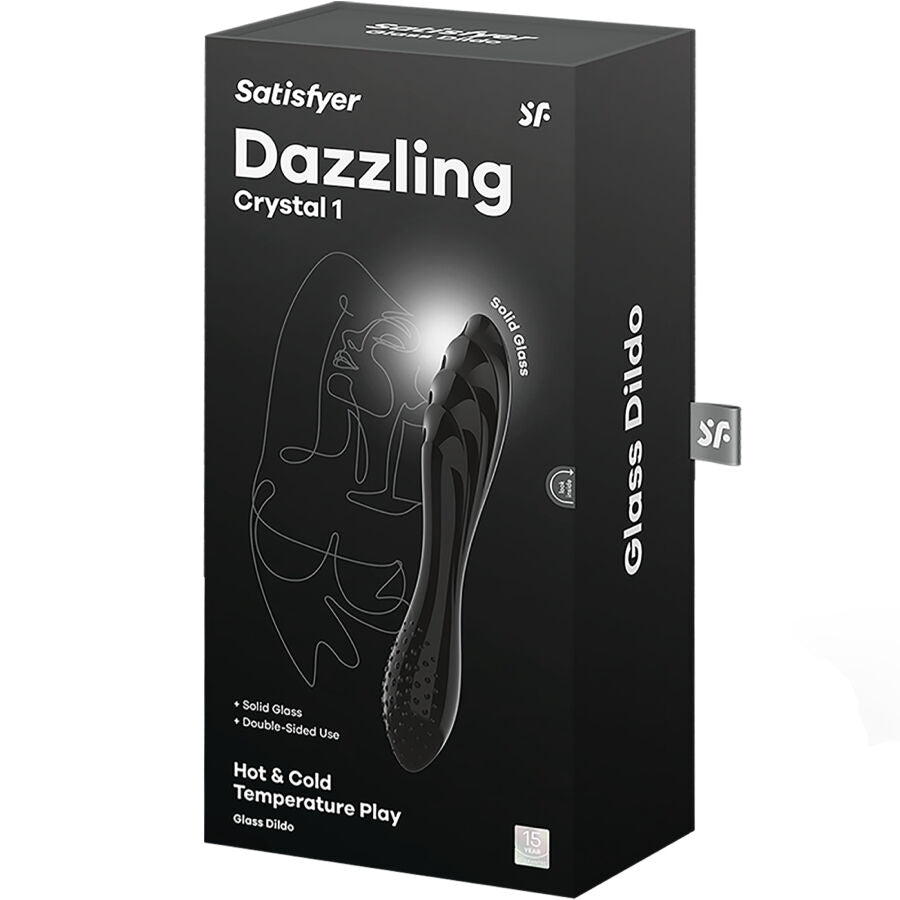 Dildo Satisfyer Dazzling Crystal Transparente o Negro para punto G