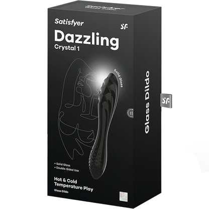 Dildo Satisfyer Dazzling Crystal Transparente o Negro para punto G
