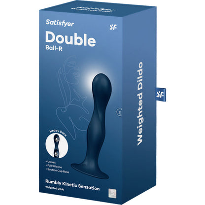 Satisfyer Double Ball-R Dildo de Silicona Color Granate - Placer y Estilo