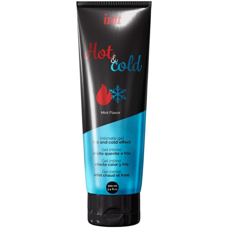 Gel Íntimo Efecto Frío-Calor con Sabor a Menta - Lubricante Comestible a Base de Agua de 100 ml, Seguro para Preservativos y Juguetes Eróticos
