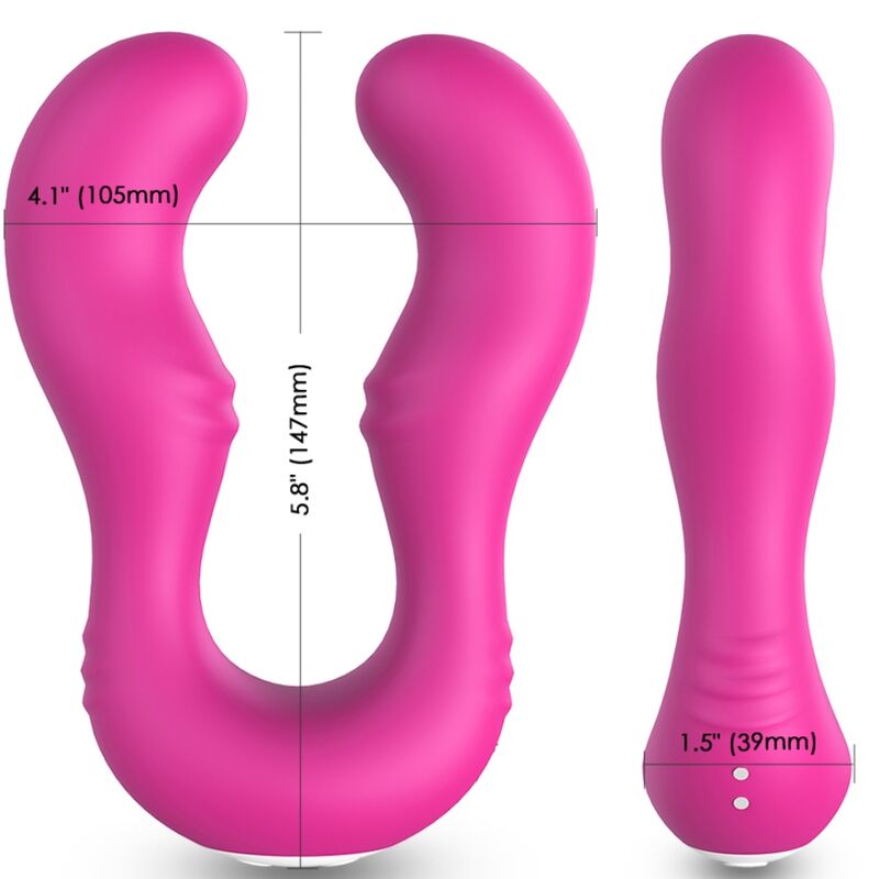 Vibrador Doble con Control Remoto Seraph Armony en Fucsia
