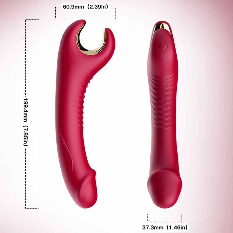 Vibrador y Rotador Armony Prince en Rojo para Placer Intenso