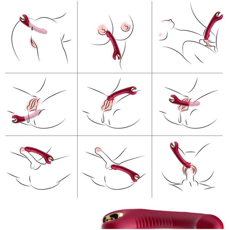 Vibrador y Rotador Armony Prince en Rojo para Placer Intenso