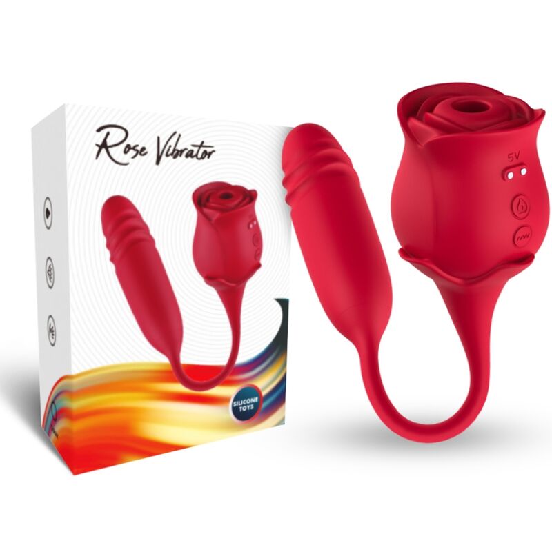 Succionador y Vibrador Clitorial Armony Roseknight Rojo