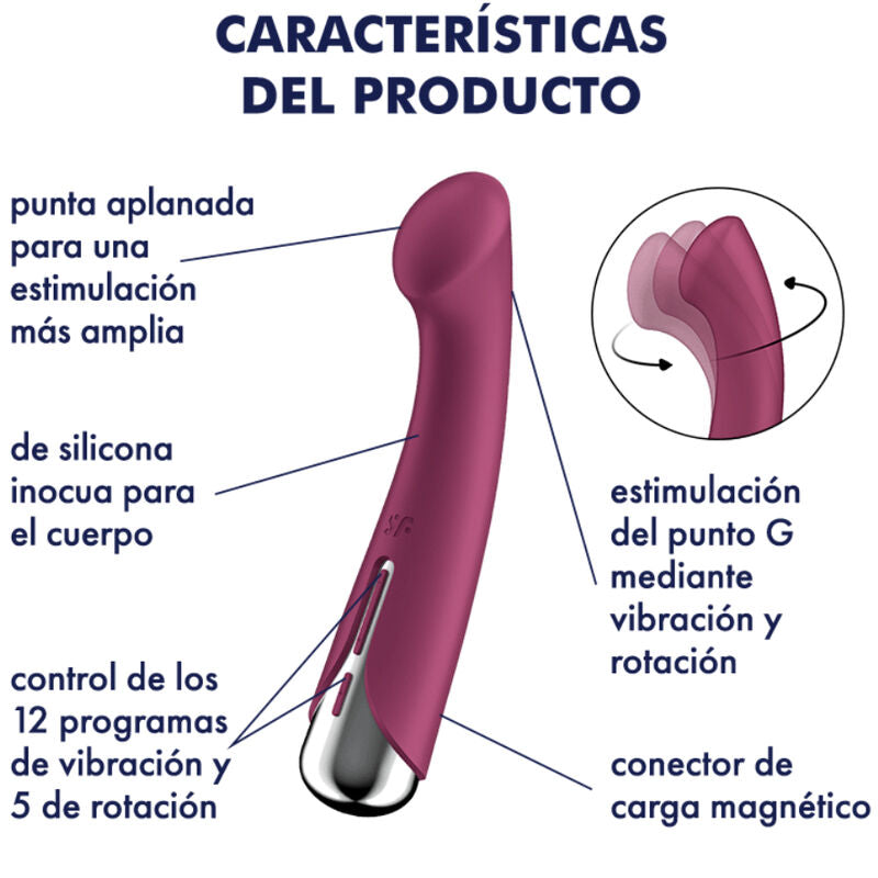 Vibrador Rotador Rojo Satisfyer Spinning G-Sport 1: Placer Giratorio para Ella