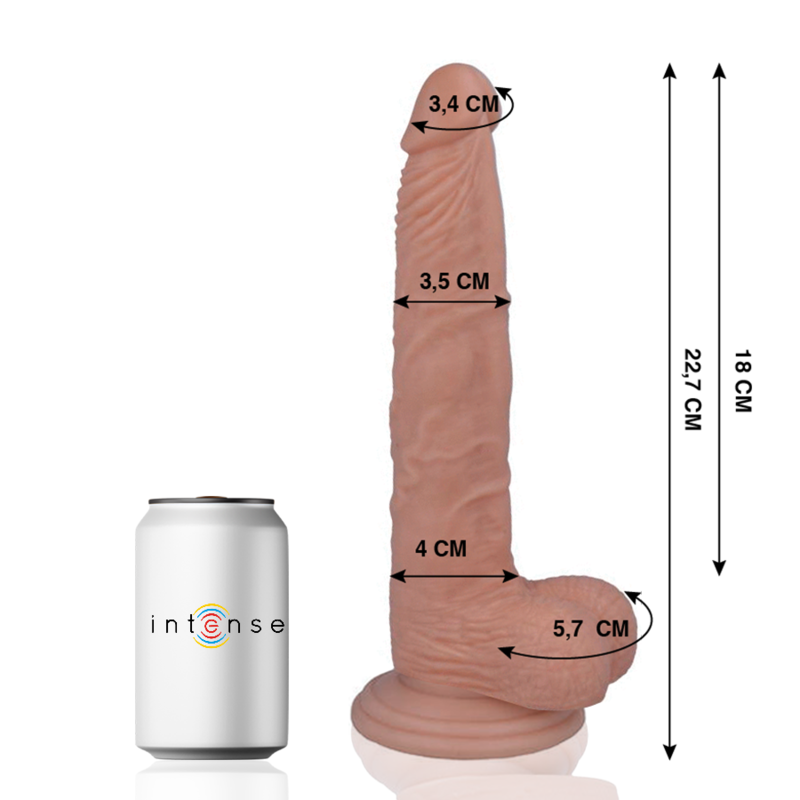 Realista Pene MR Intense de 22.7 cm x 3.5 cm - Juguete Íntimo para Adultos