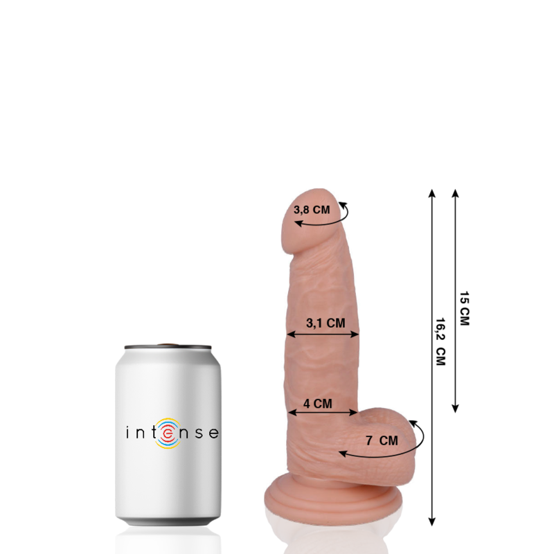 Dildo Realista Mr. Intense: Placer y Comodidad con Ventosa Potente y Diseño Hipoalergénico