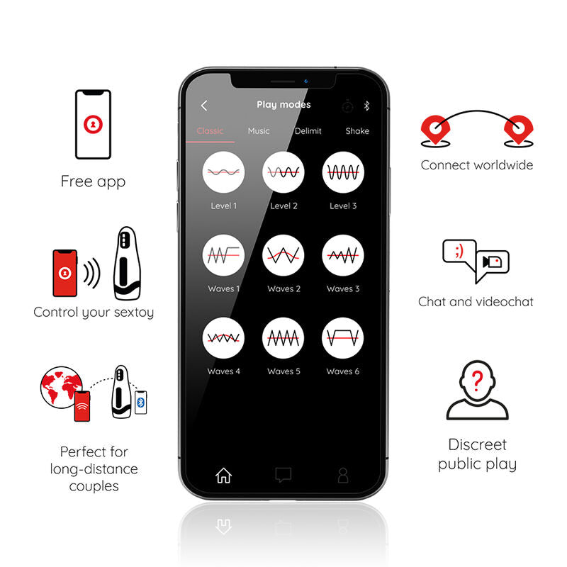 Masturbador Masculino de Compresión y Vibración ONINDER SEOUL con App Gratis