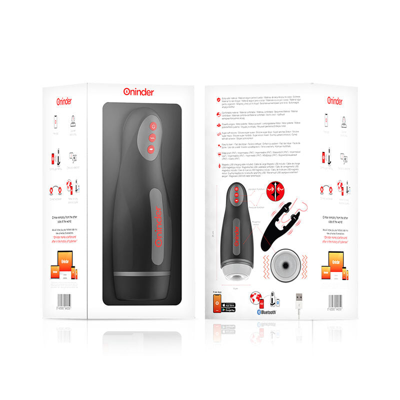 Masturbador Masculino de Compresión y Vibración ONINDER SEOUL con App Gratis