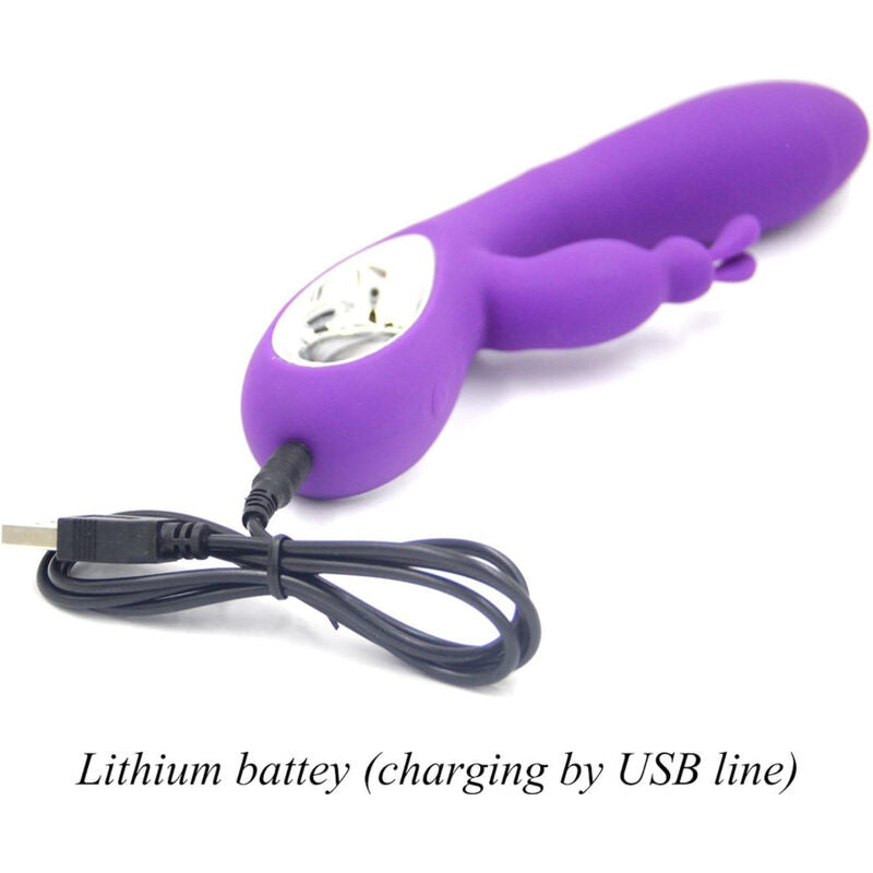 Vibrador Rabbit Armony Bella con Anillo de Tracción, Color Violeta
