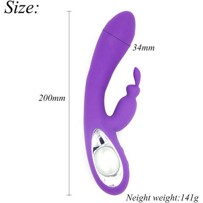 Vibrador Rabbit Armony Bella con Anillo de Tracción, Color Violeta