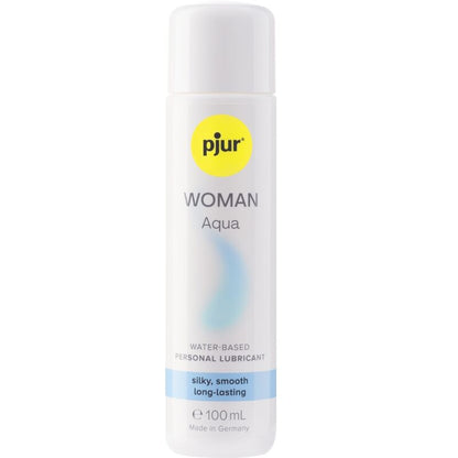 Pjur Woman Aqua - Lubricante a Base de Agua para Piel Sensible, Compatible con Condones de Látex, 100 ml