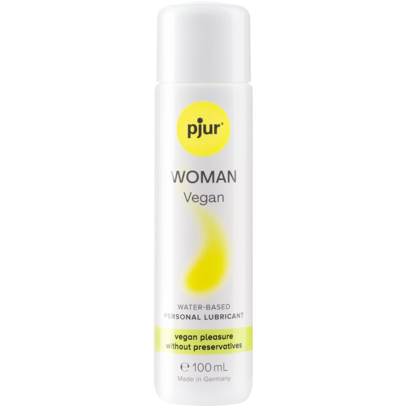 Lubricante personal 100% vegano pH balanceado para mujeres - Pjur WOMAN Vegan, seguro para piel sensible, compatible con condones y juguetes sexuales, 100 ml
