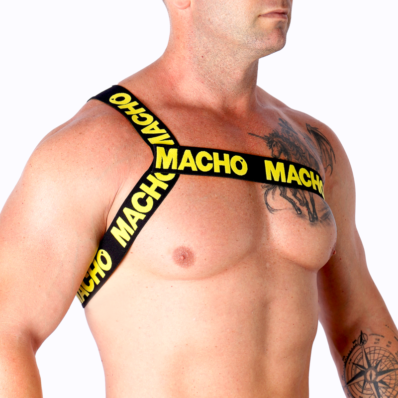 MACHO - ARNÉS ROMANO BLANCO S/M