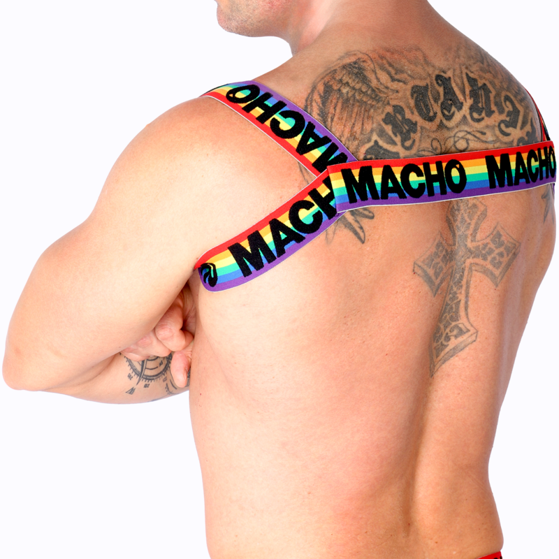 MACHO - ARNÉS ROMANO BLANCO S/M