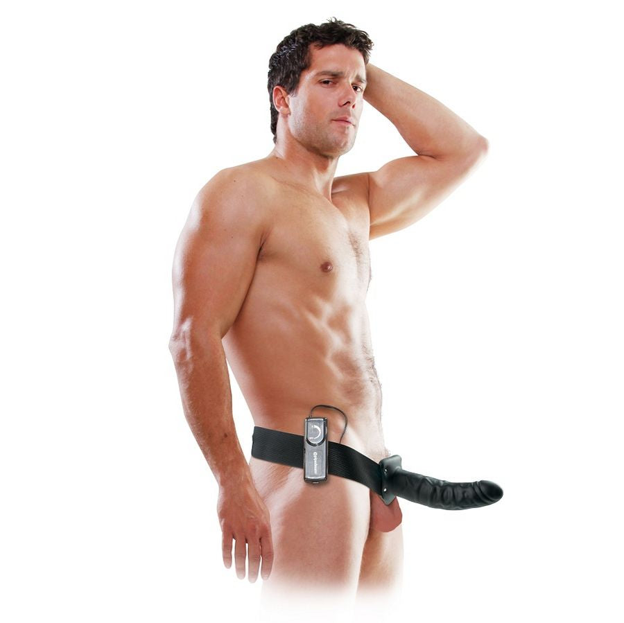 Arnés Vibrador Hueco Negro para Hombre - Mejorando tu Confianza y Placer Intenso
