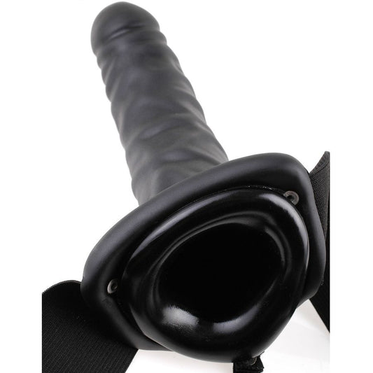 Arnés Vibrador Hueco Negro para Hombre - Mejorando tu Confianza y Placer Intenso