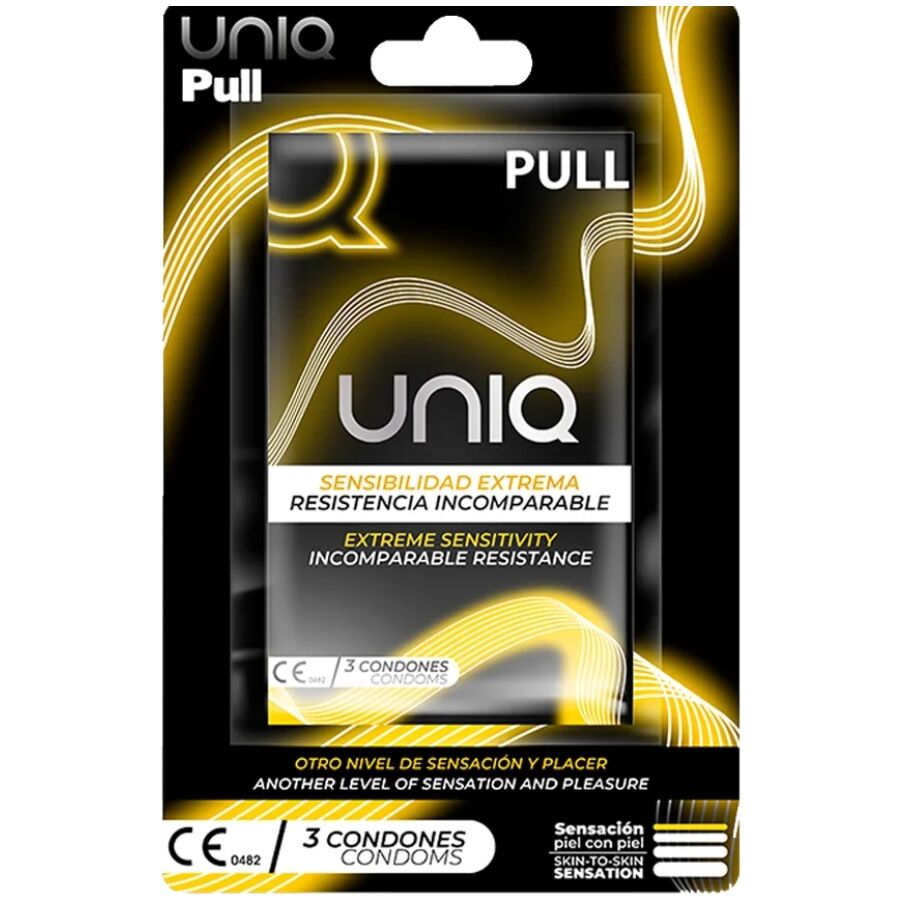 Preservativos sin Látex UNIQ con Tiras - Pack de 3 Unidades